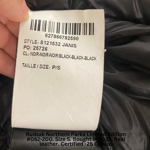 RUDSAK NORTHERN PARKA - WINTER COAT CERTIFIED -25 CELSIUS Size S - Picture 7 of 8